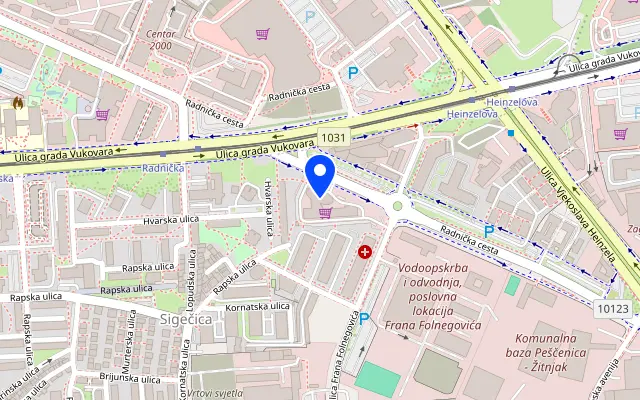 Karta s lokacijom ureda Foreign Workforce na adresi Radnička cesta 80, 10000 Zagreb